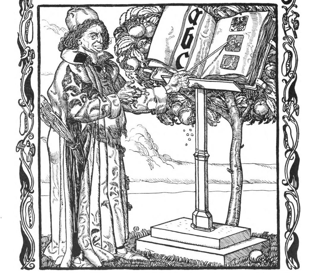 Historische Illustration zum Thema Unterricht und Bildung
